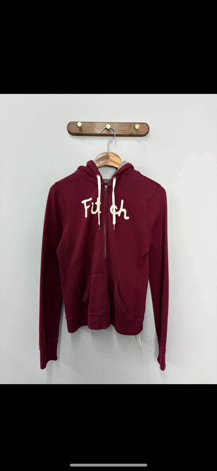 아베크롬비 y2k 버건디 슬림핏 후드집업 H2312 상품이미지2