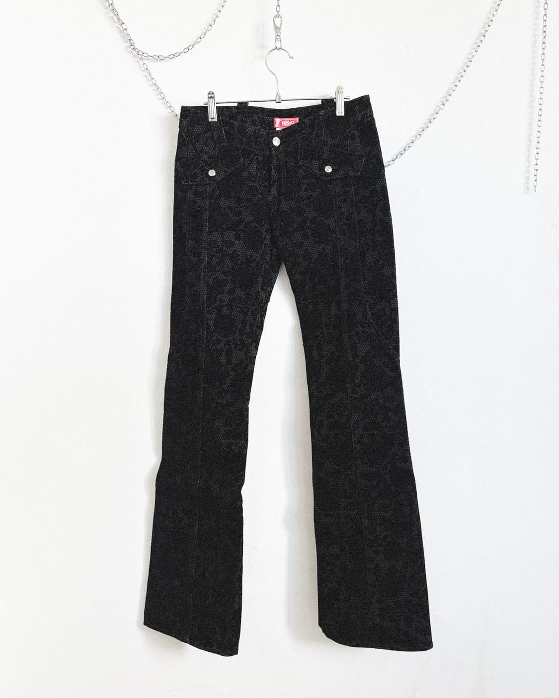 rare* 90s 베르사체 데드스탁 맥시 플레어 벨루어팬츠 상품이미지8