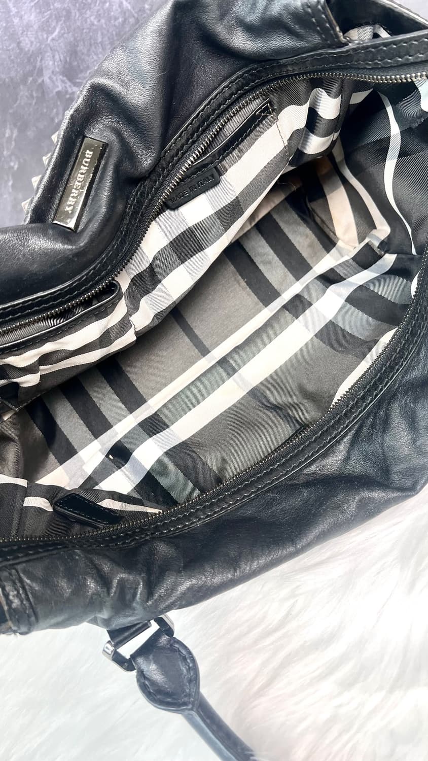 Burberry 올오버 레더 스터드 에덴햄 락시크 펑크 보스턴백 상품이미지9