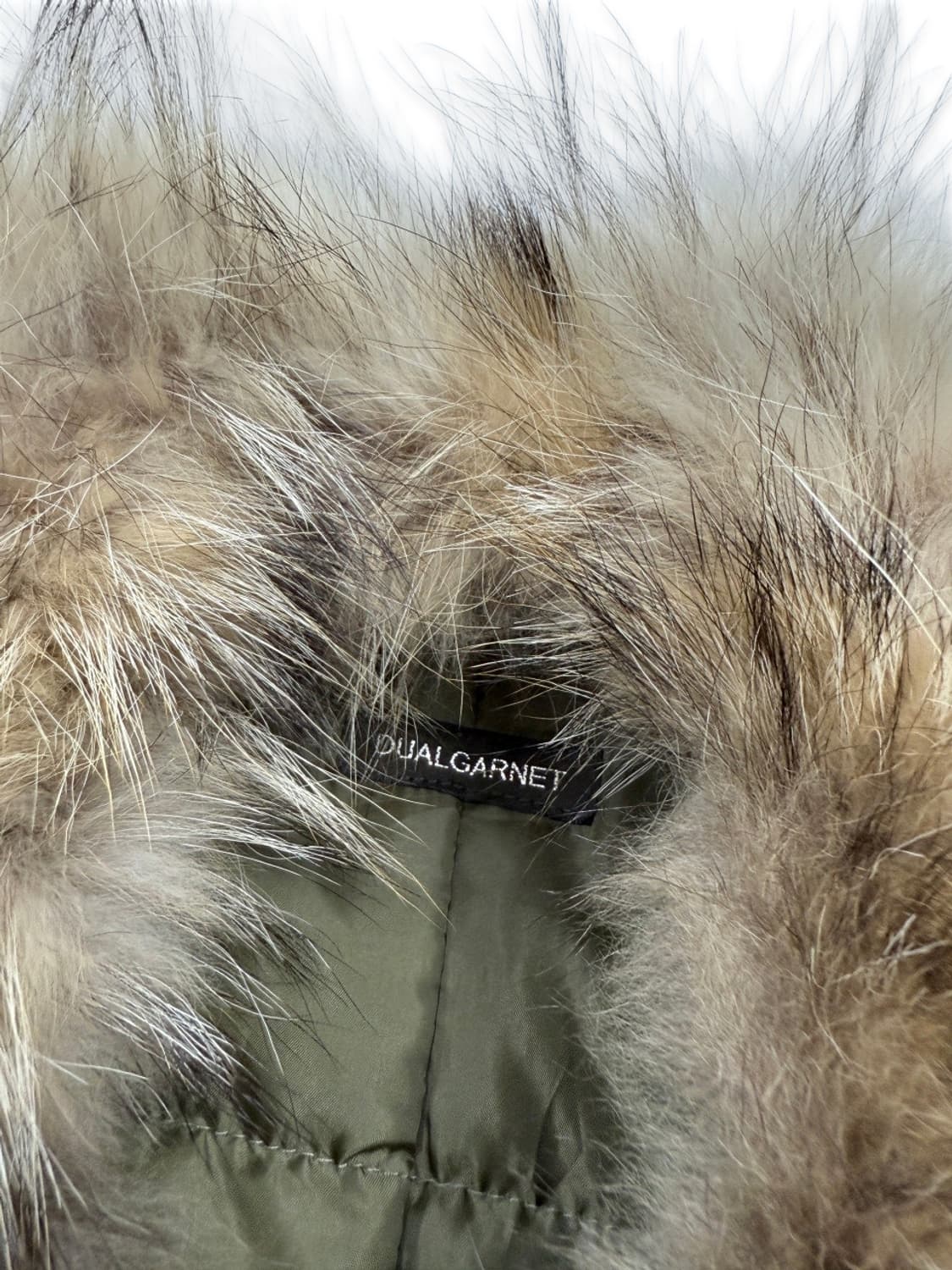 빈티지 DUALGARNET 카키 퍼 패딩 자켓 상품이미지5