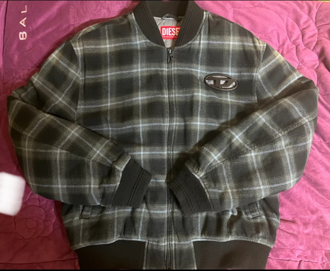 디젤 (DIESEL) J-SAINT 겨울 체크 봄버자켓   드립니다 상품이미지2
