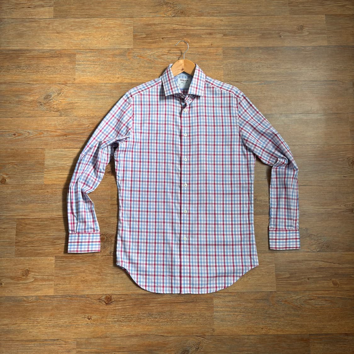 TM 르윈 체크 셔츠 100 슬림핏 독특한 질감 수입 정품 상품이미지8