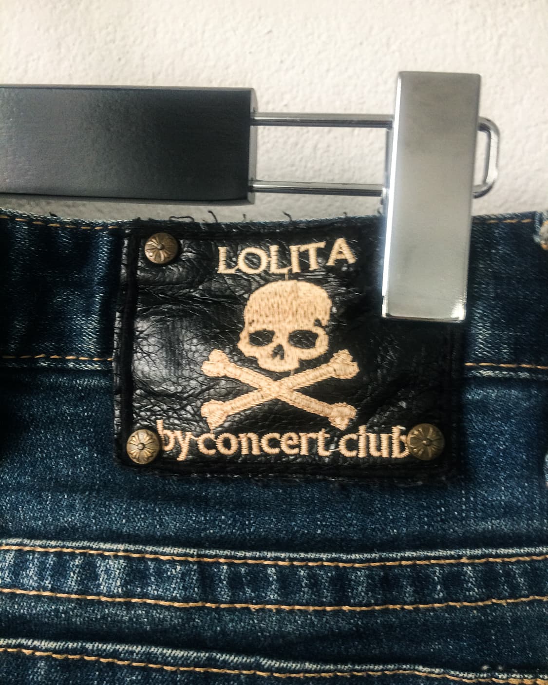 Skull patch point denim pants 상품이미지6