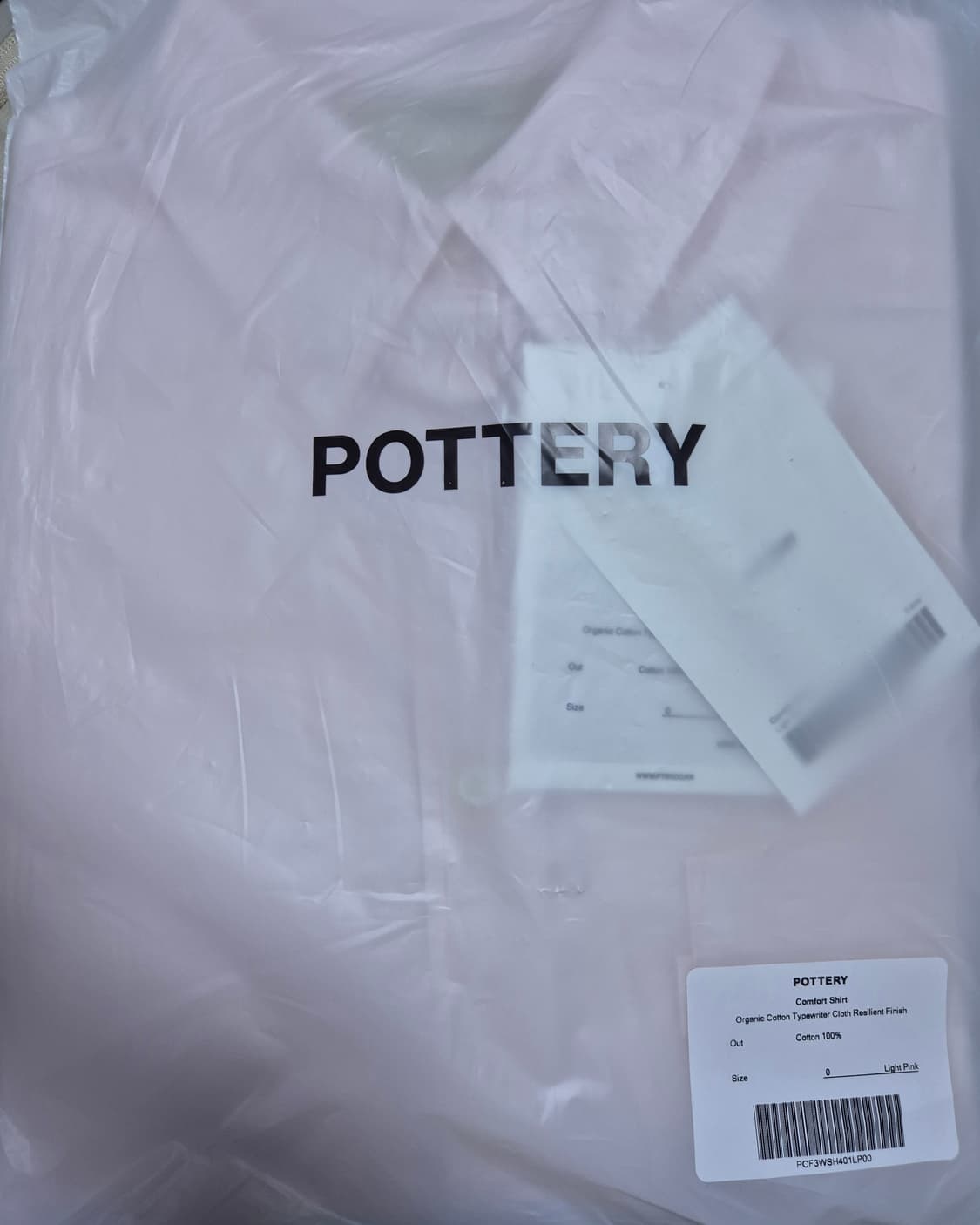 (새상품) 포터리 컴포트 셔츠 라이트핑크 0사이즈 상품이미지1