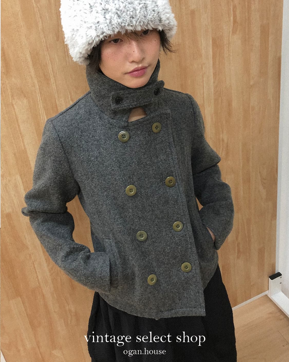 vintage wool short peacoat 상품이미지1