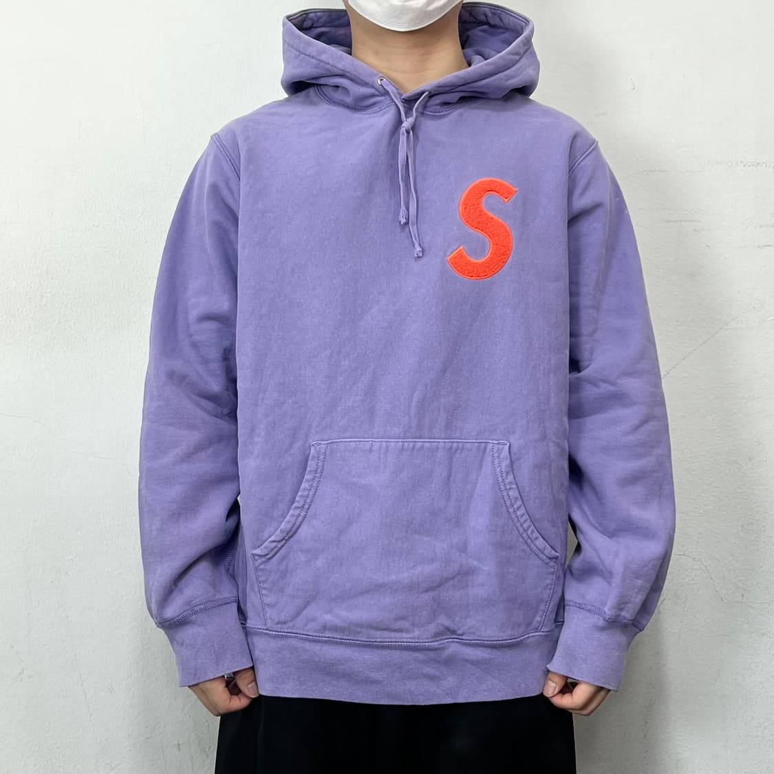 슈프림 19FW 셔닐 S로고 후디 라이트 바이올렛 상품이미지1