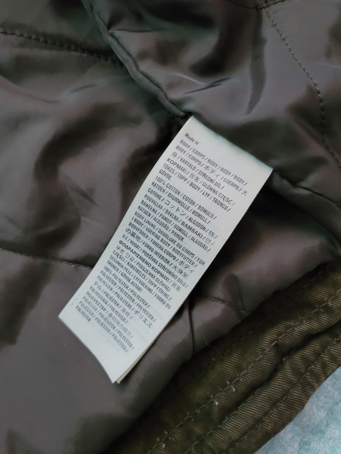 아베크롬비. 밀리터리 간절기 누빔안감 야상자켓. M 100사이즈. 상품이미지8