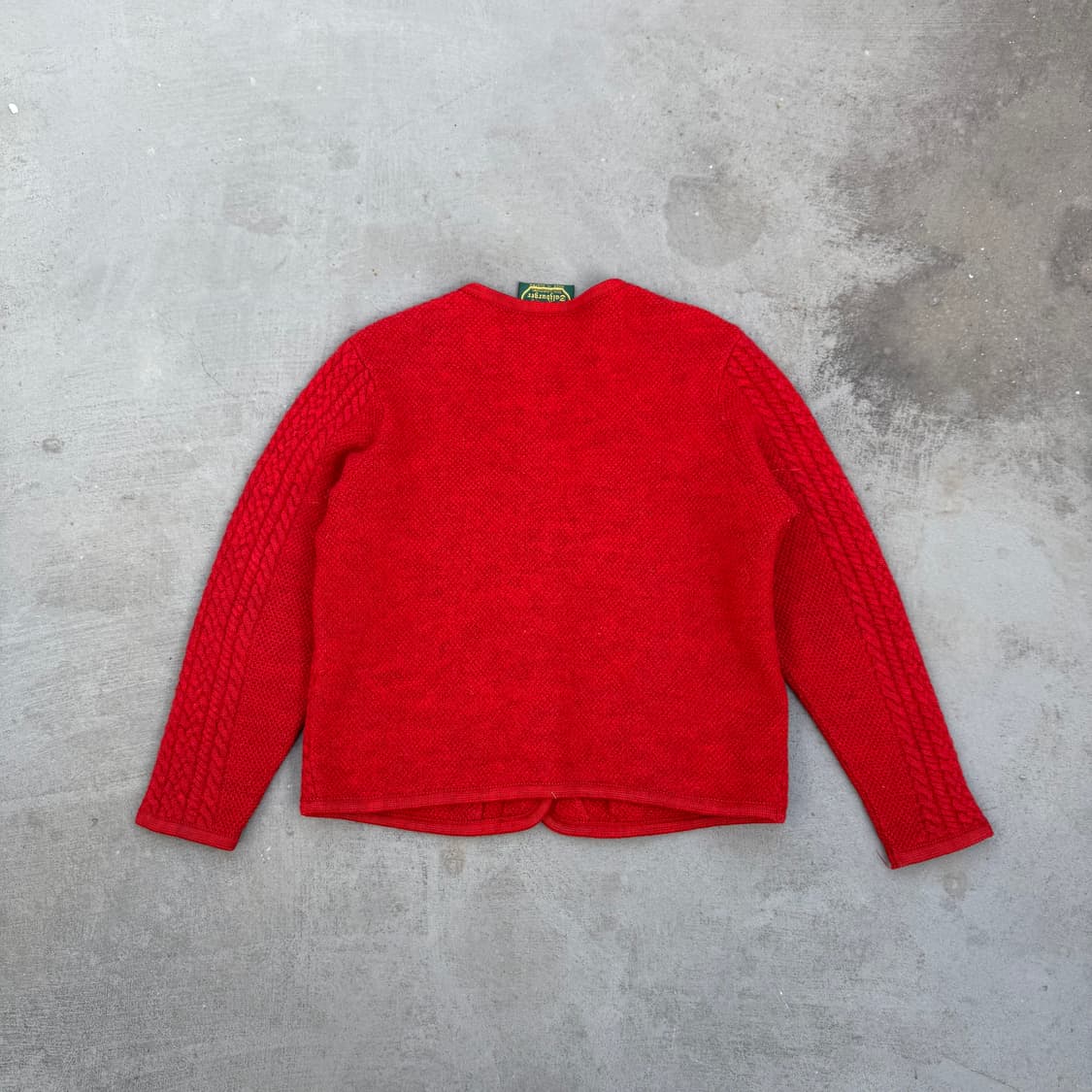 VTG wool red cardigan 울 가디건 상품이미지5