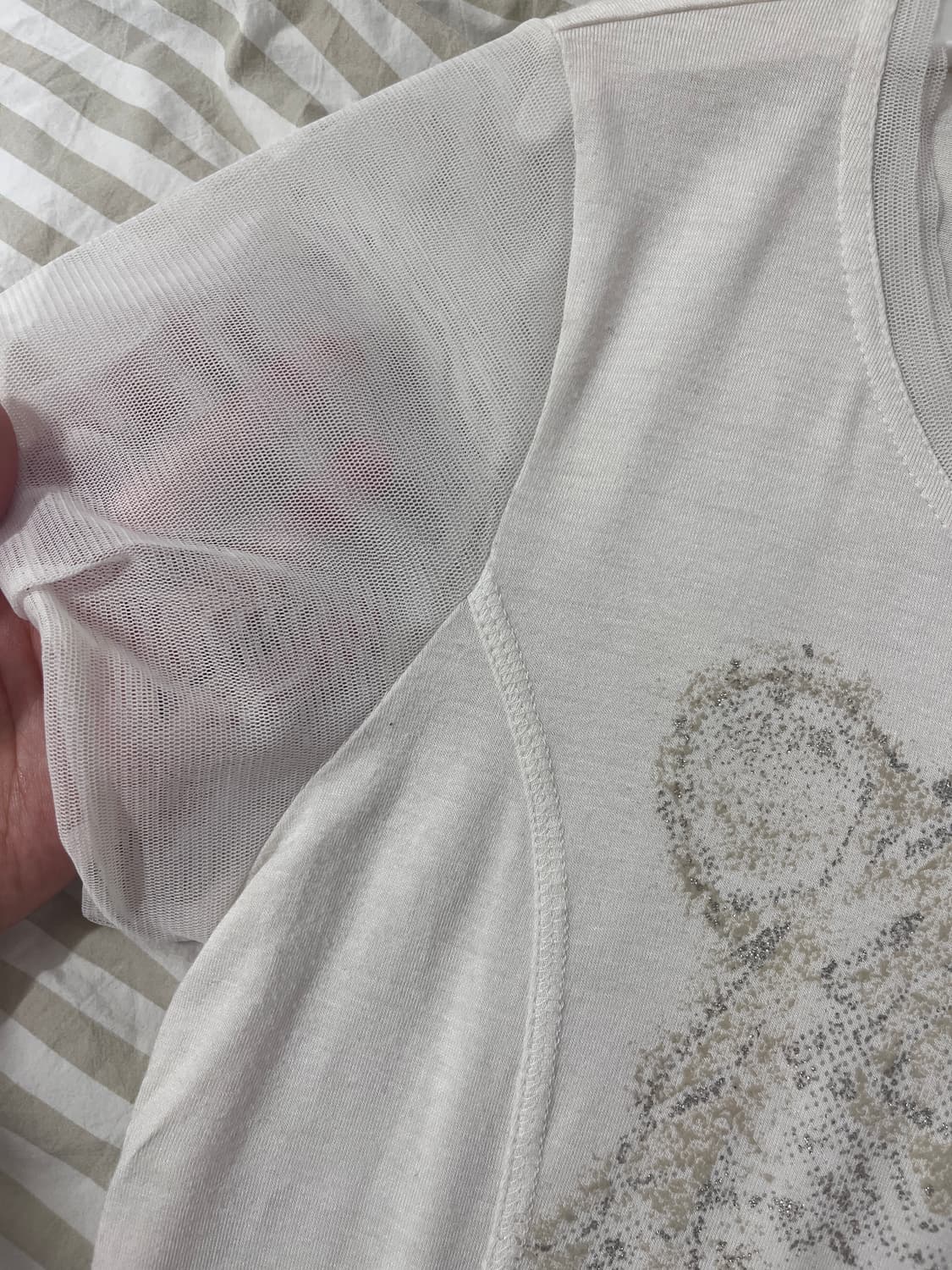 See-through shoulder t-shirts 상품이미지7