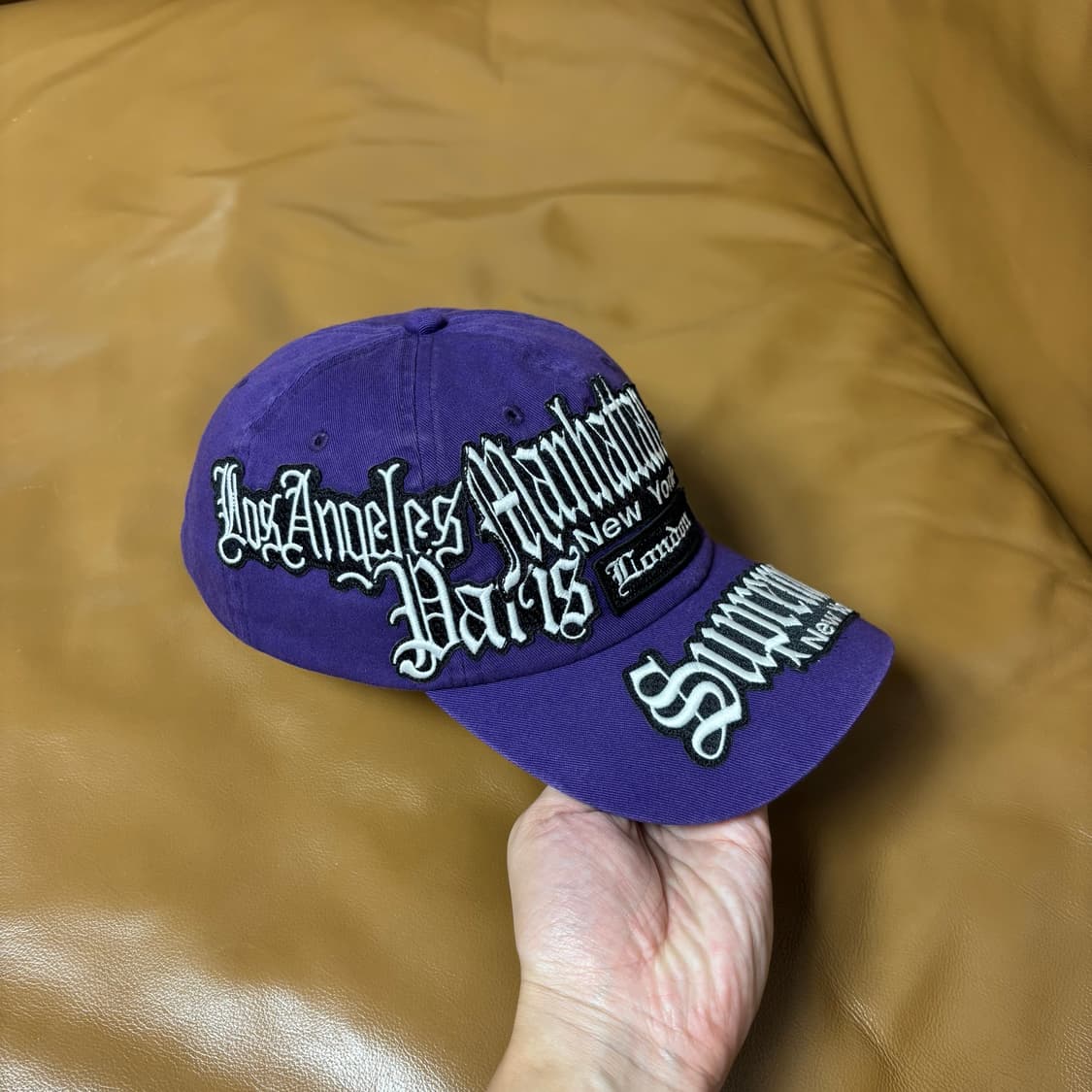 Supreme 슈프림 6패널 볼캡 모자 City Patch Purple 상품이미지3
