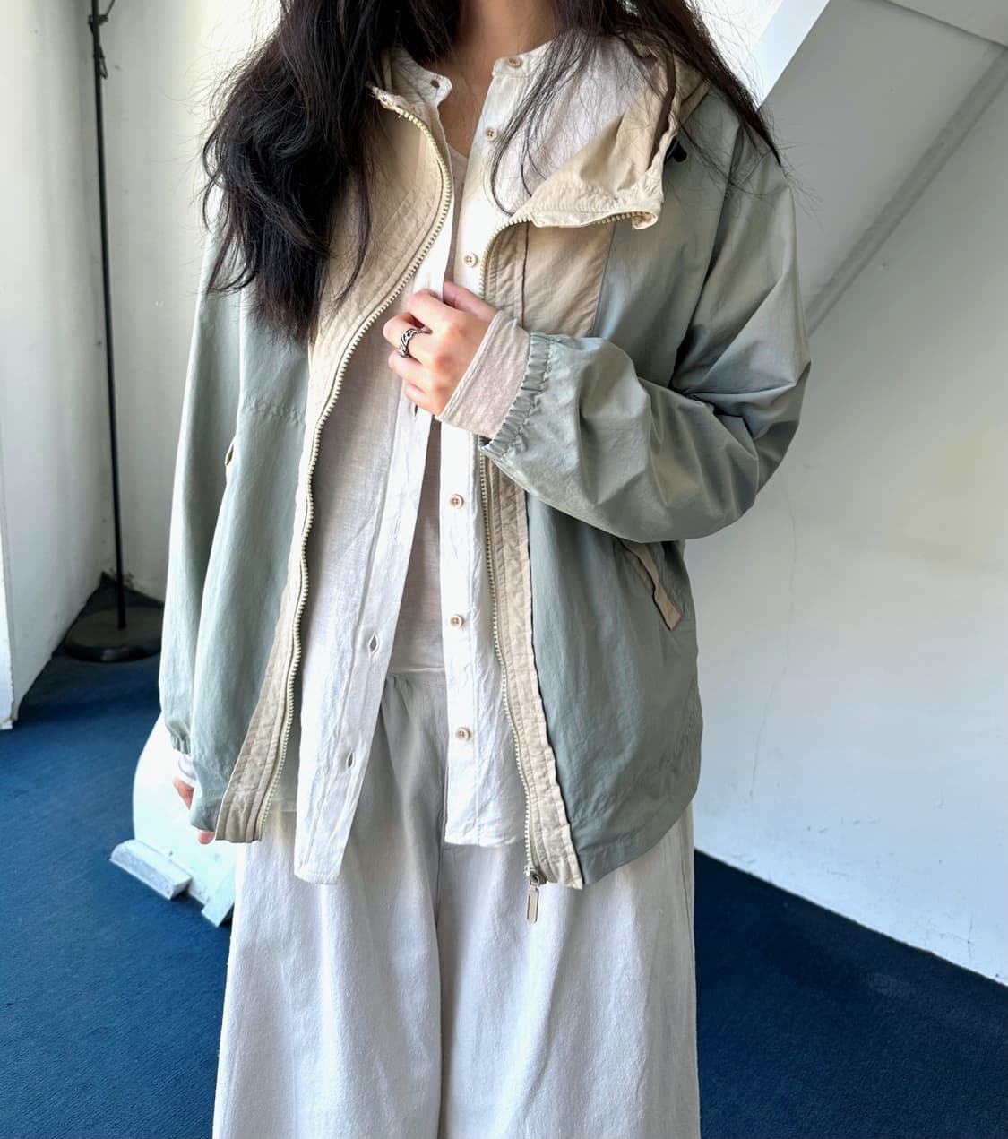 Light shell washed nylon packable parka 상품이미지10