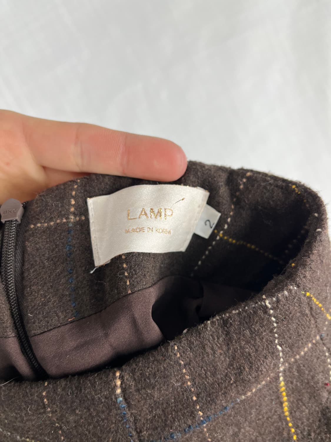 Vintage 브라운 셔링 스커트  상품이미지4