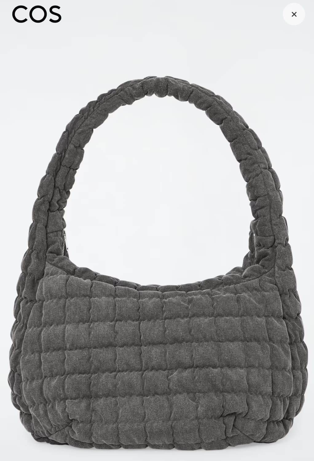 COS 코스 오버사이즈 왕 구름백 퀄티드 숄더 가방 블랙  상품이미지1