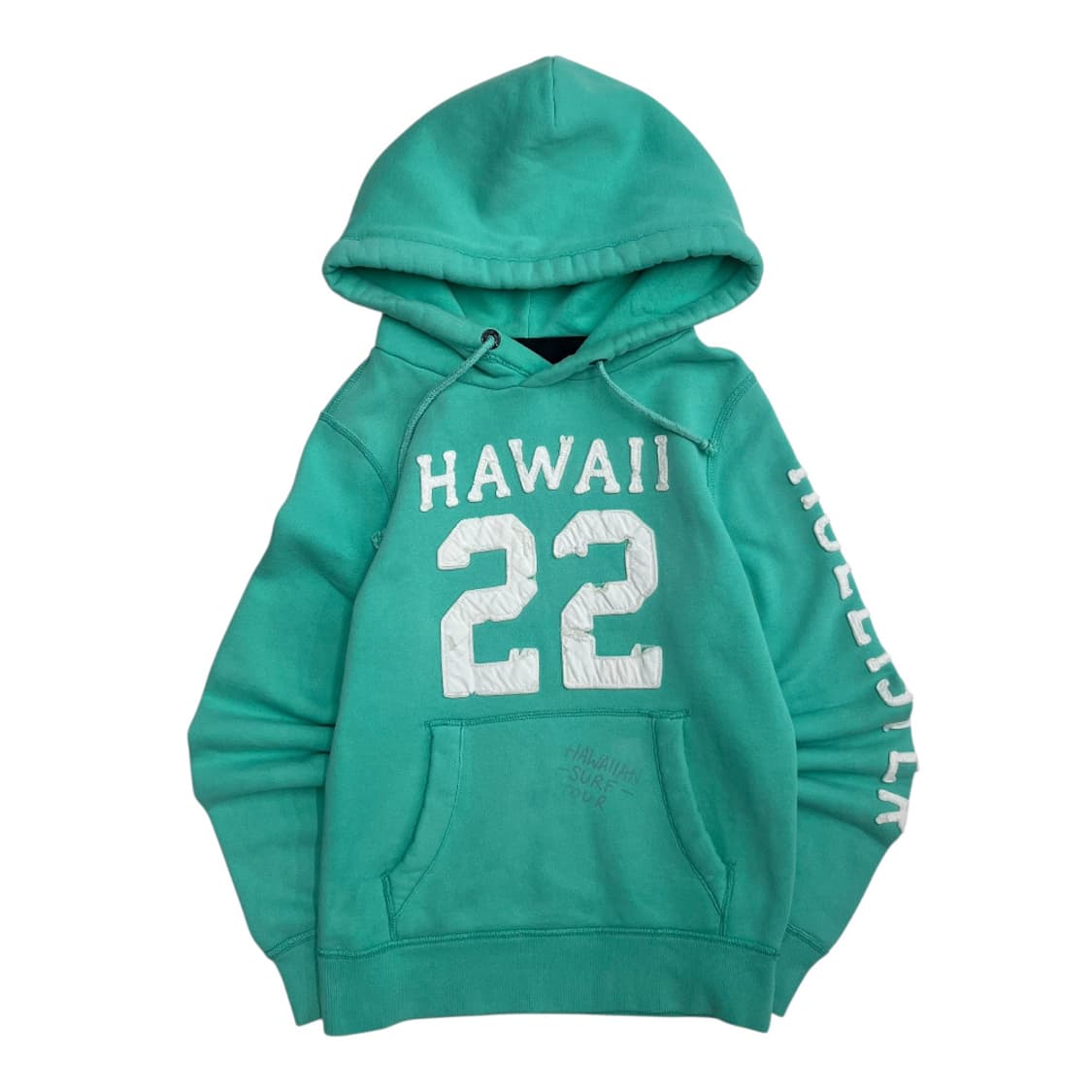 홀리스터 화이트 센터로고 민트 후드 S 상품이미지2