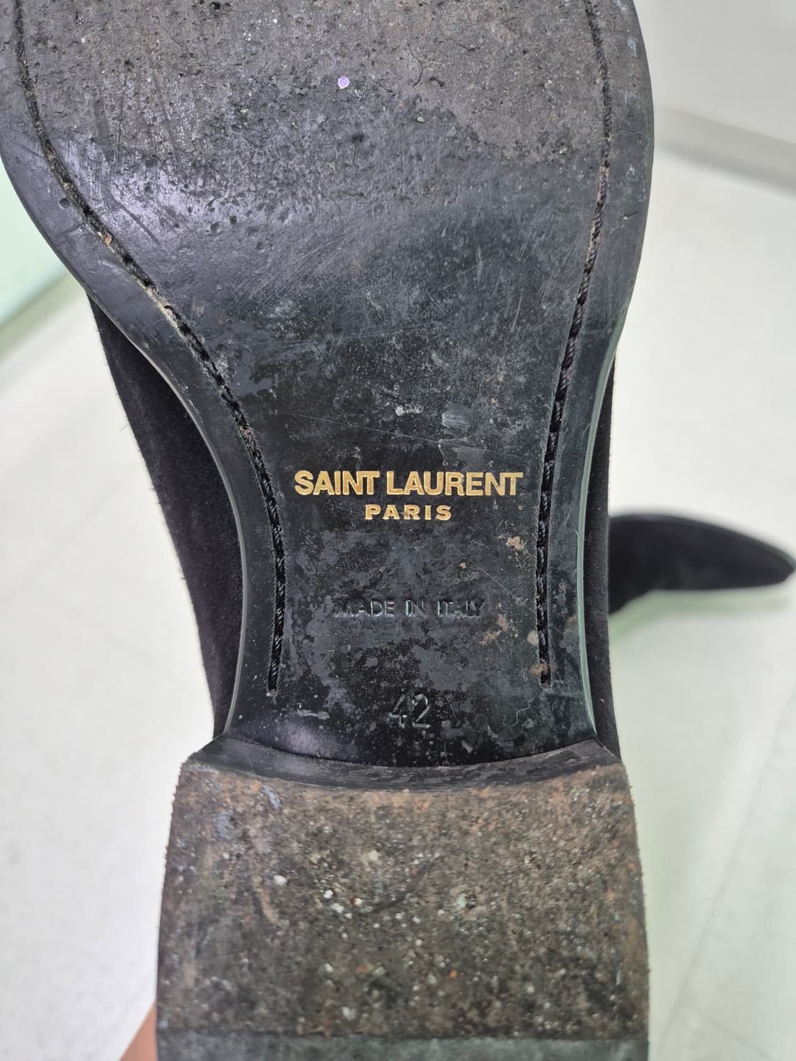 생로랑 와이어트30 스웨이드 첼시부츠 42 상품이미지3