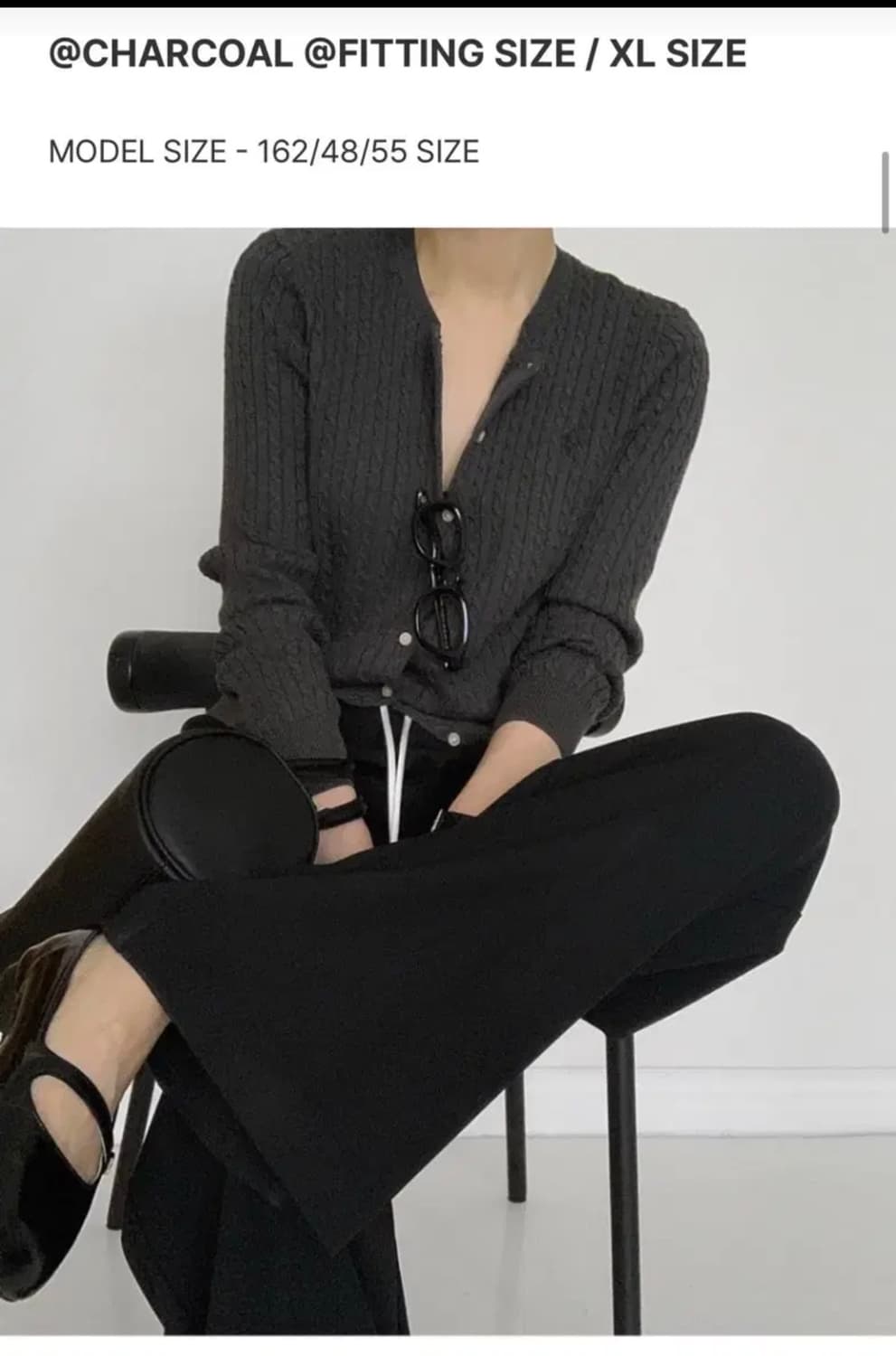 폴로 랄프로렌 꽈배기 가디건 차콜  상품이미지3