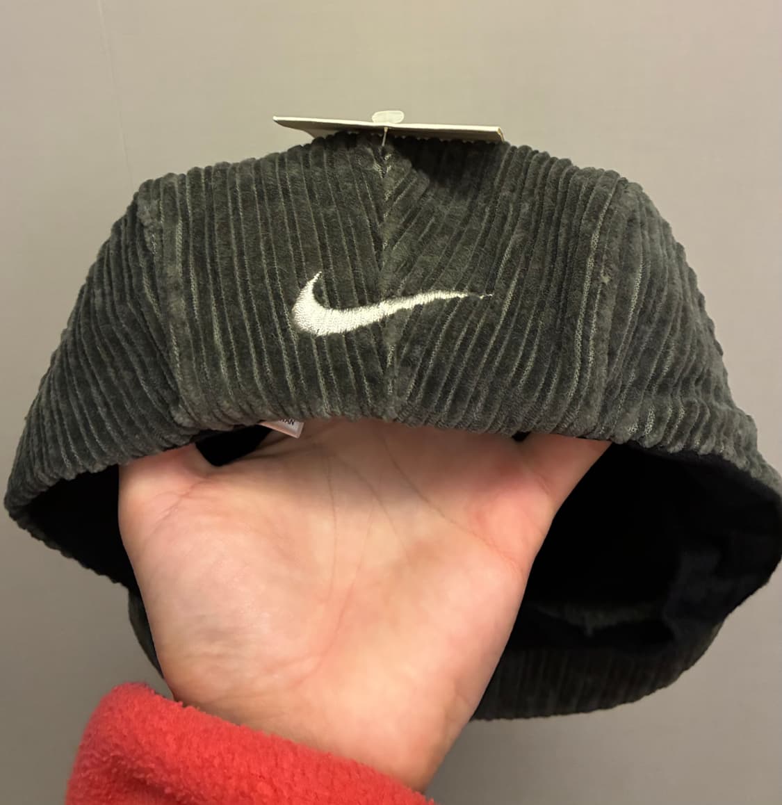 90s NIKE 나이키 빈티지 코듀로이 헌팅캡 베레모 올리브카키 상품이미지6