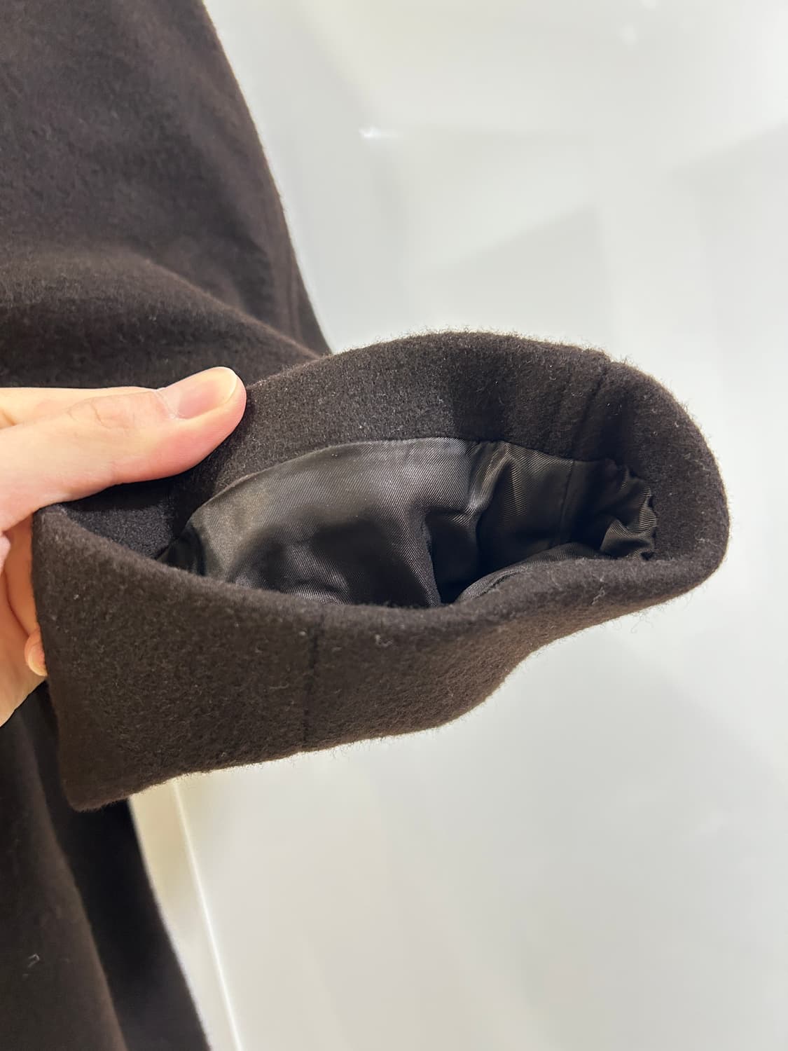 포터리 멜톤 울 맥코트 다크 브라운 상품이미지5