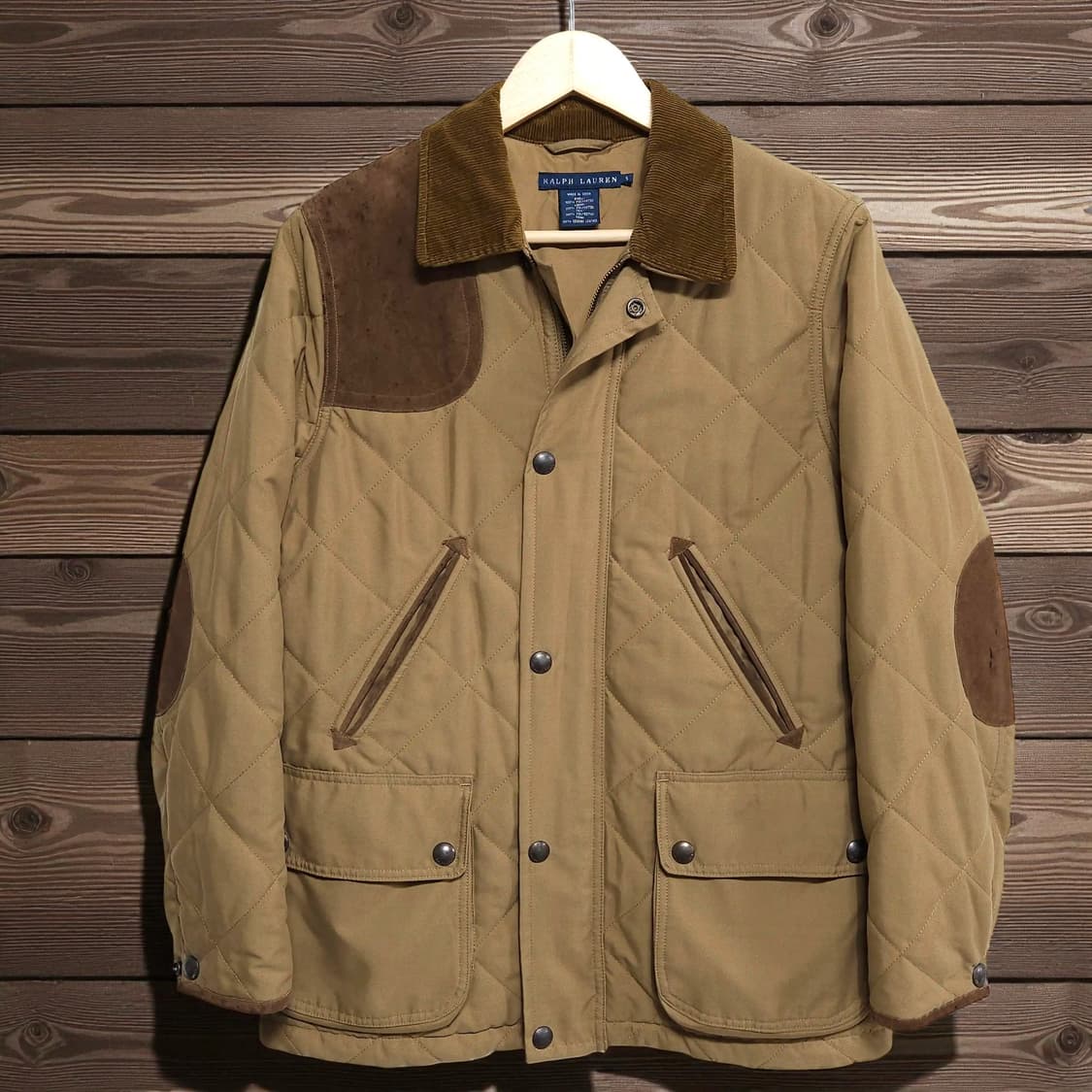 여성55)POLO 폴로 랄프로렌 퀼팅 자켓 송아지가죽 상품이미지1