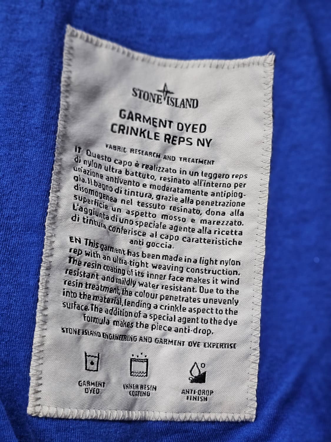 스톤아일랜드 크링클랩스 논후드 자켓 상품이미지7