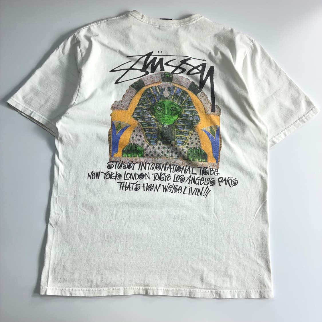Stussy  스투시 스핑크스 그래픽 화이트 반팔 티셔츠  상품이미지2
