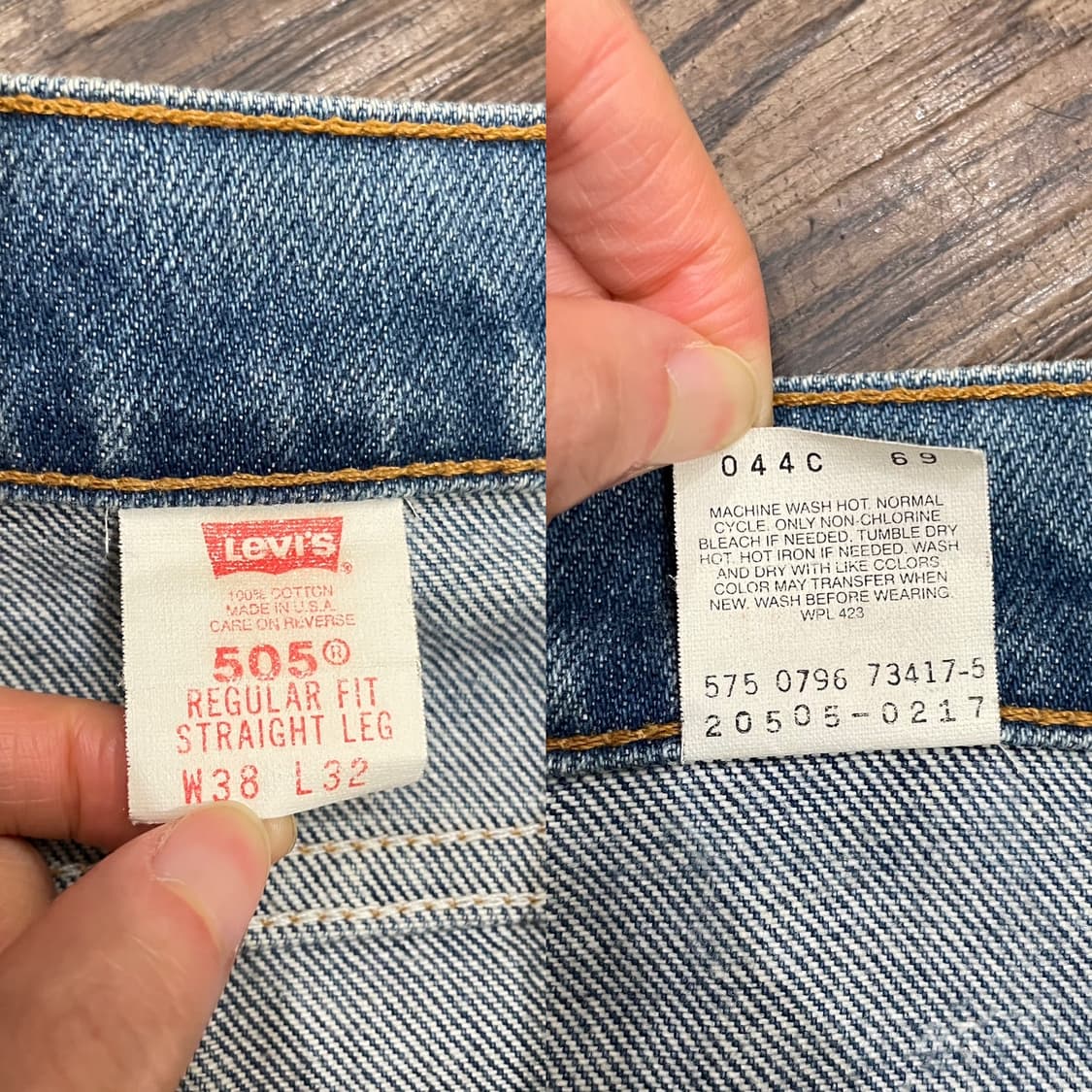 90s 리바이스 USA 미국제조 505 오렌지탭 데님 팬츠 상품이미지7