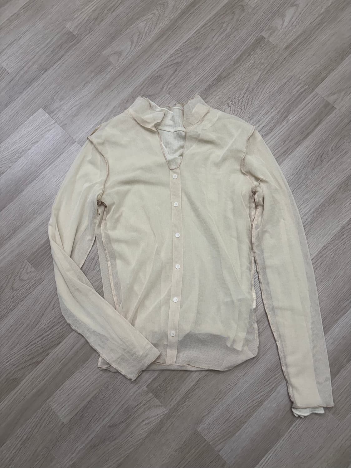 런던플랏 드윌 시스루 카라 티셔츠 상품이미지4