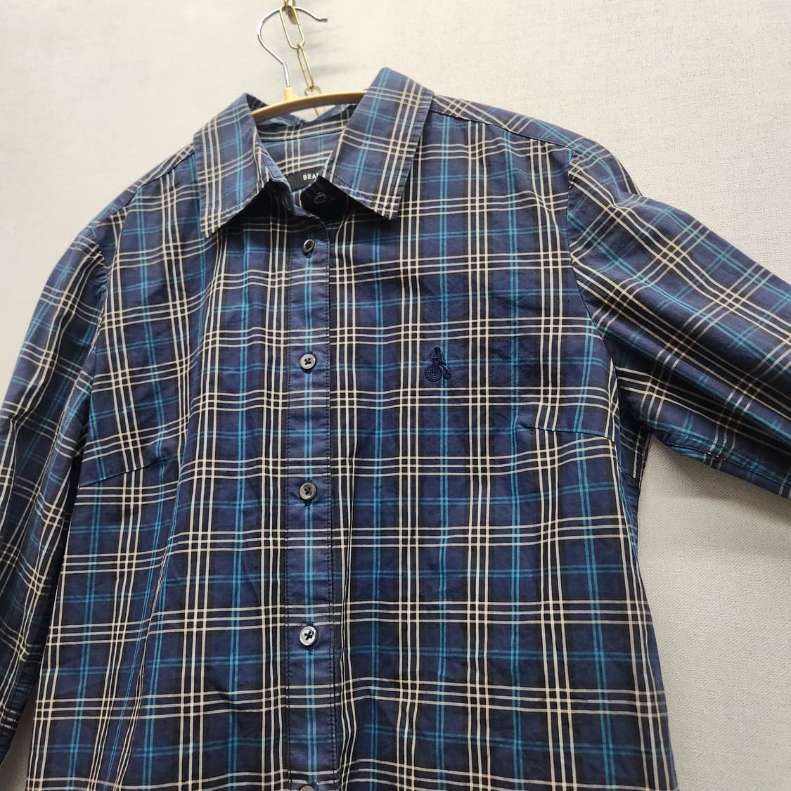 빈폴 로고자수 체크패턴 셔츠 95(S) 상품이미지3