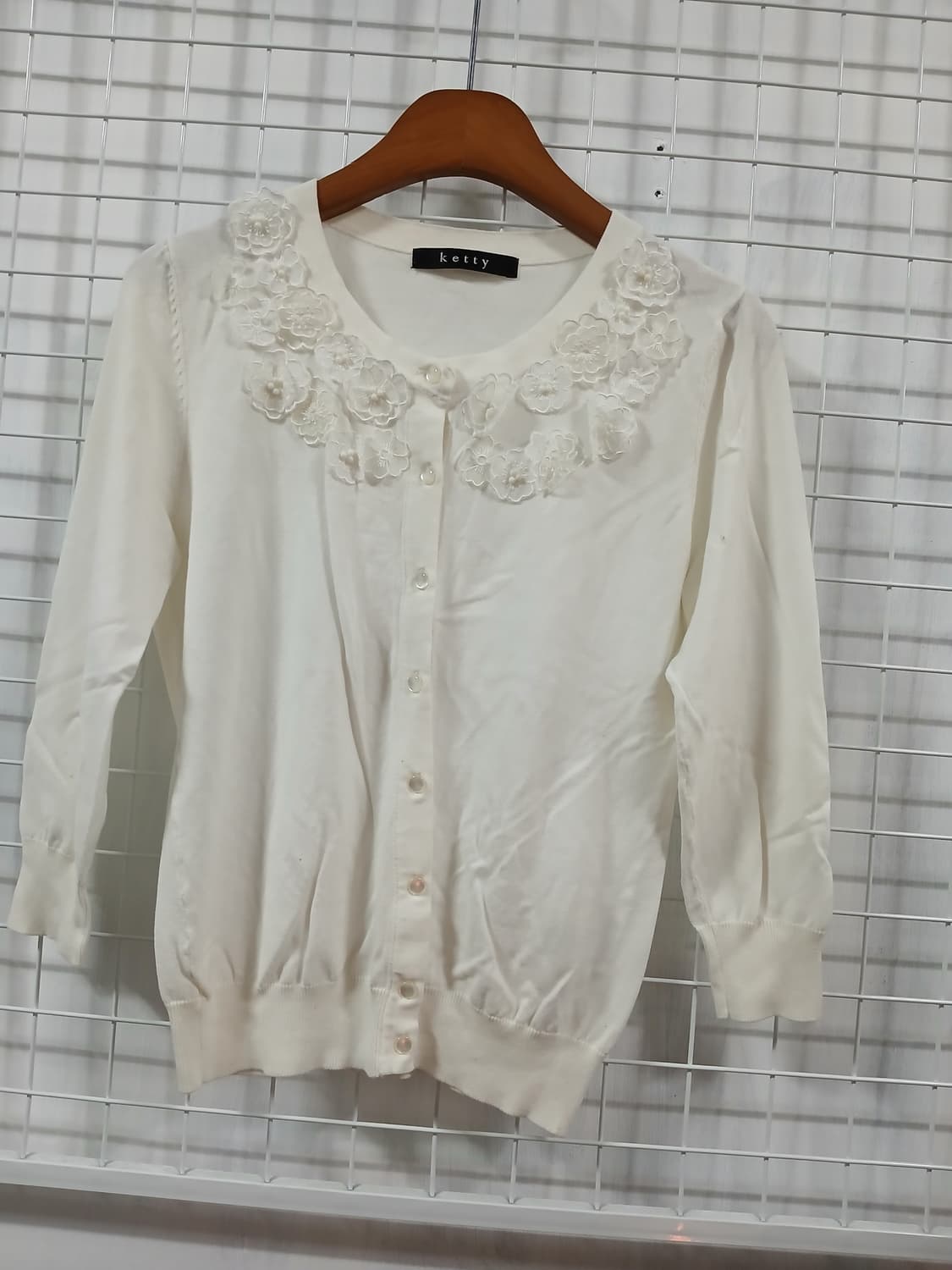 화이트 니트 가디건 상품이미지1