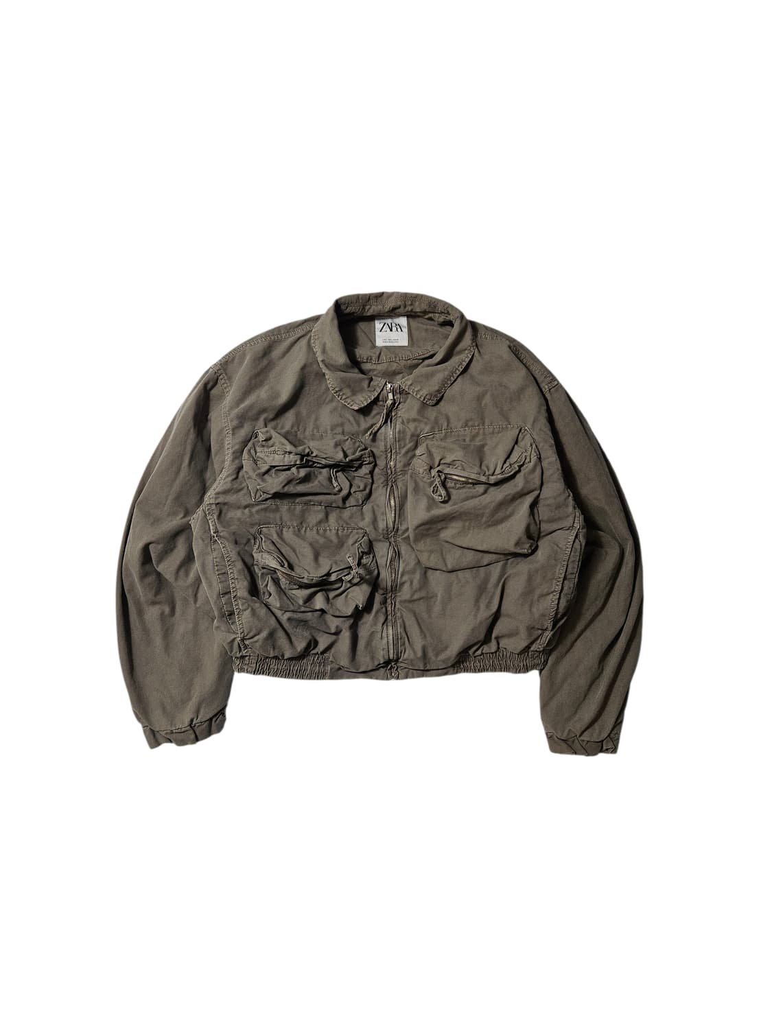 자라 숏 멀티포켓 블루종 자켓 L 상품이미지2