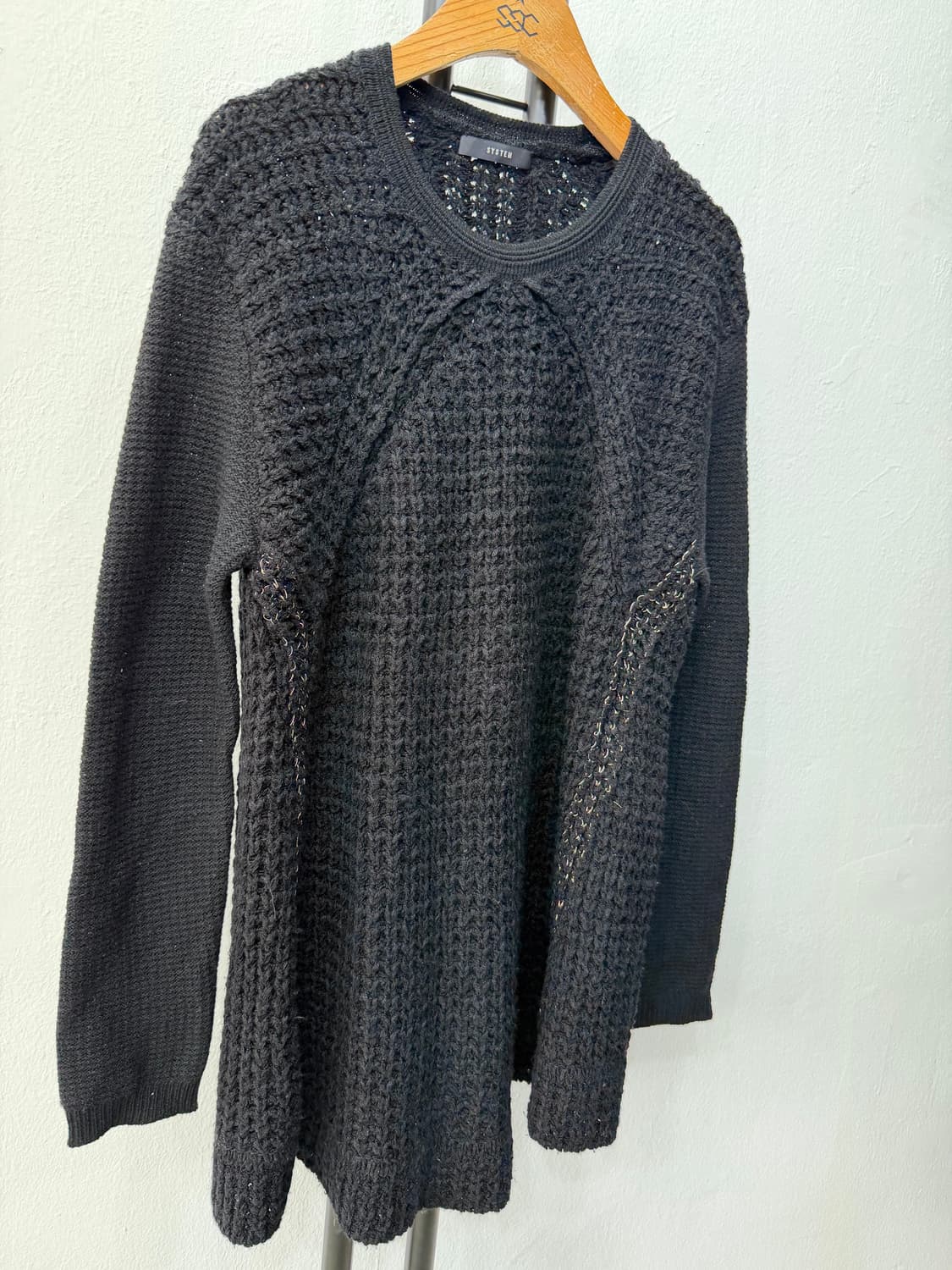 정품) SYSTEM 시스템 한섬 크로셰 니트 스웨터 90 F 상품이미지2