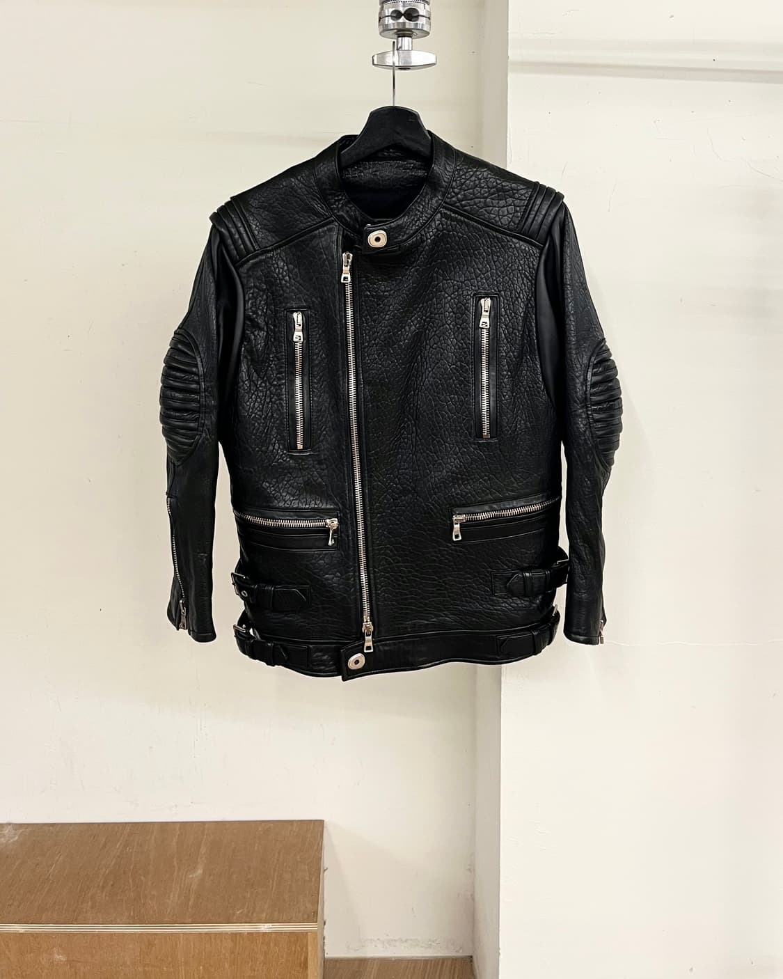 발망 블랙 램스킨 모토자켓 상품이미지1