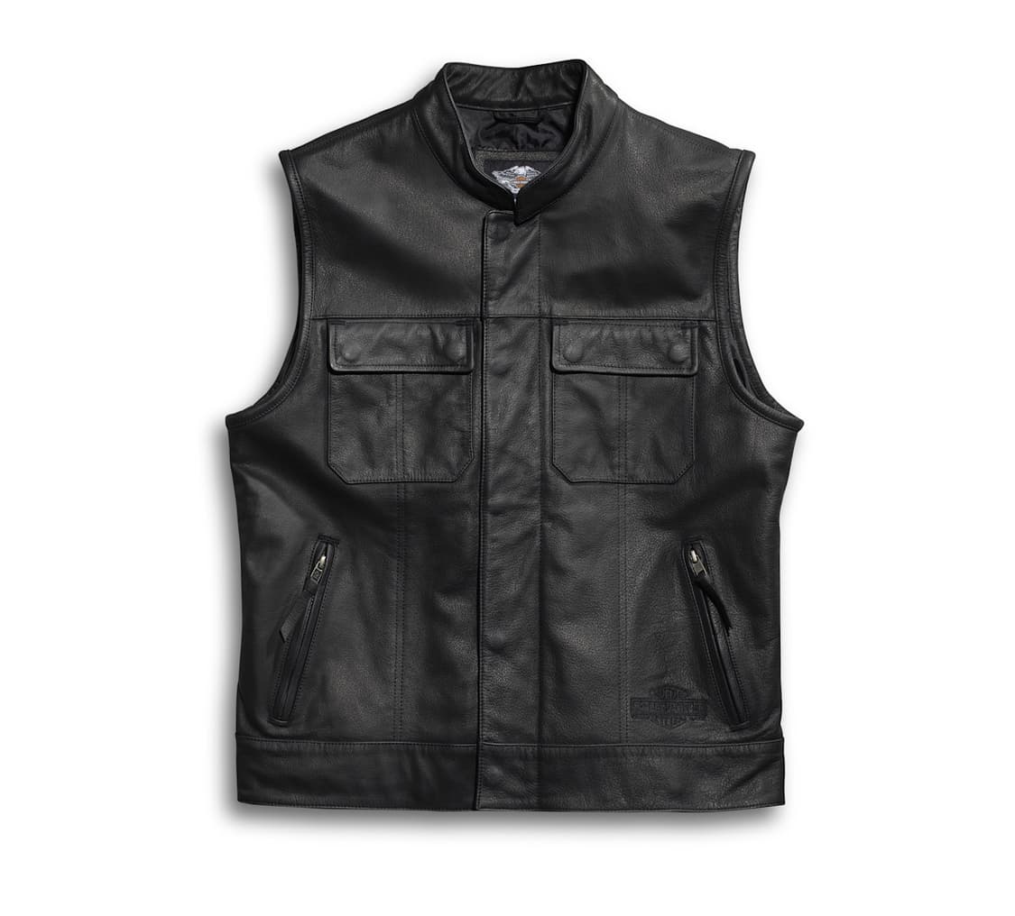 [2XL] 할리데이비슨 버팔로 레더 베스트 상품이미지1