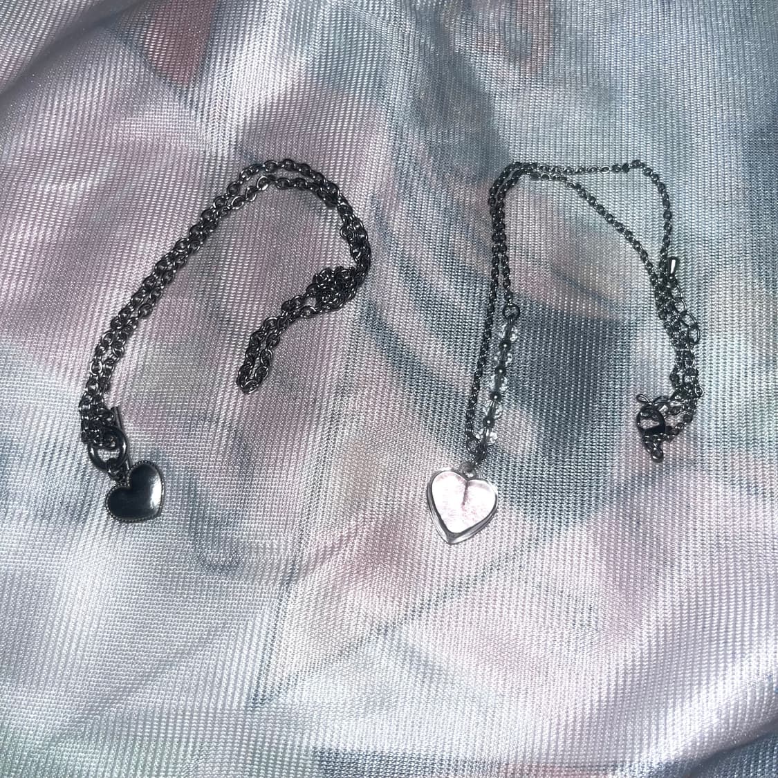 [2 set] Vintage Heart Necklace Set 상품이미지1