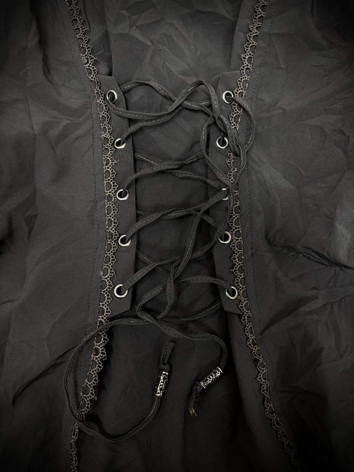 “Ozz oneste” Gothic Mood Lace-Up Slim Fi 상품이미지5