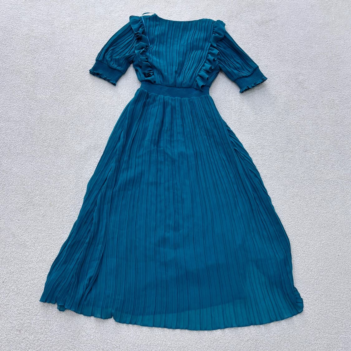 USA(XS) 자라 프릴 플리츠 롱원피스 0416E 상품이미지2