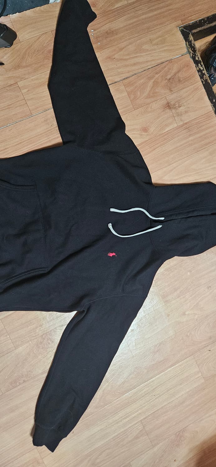 폴로 후드티 검정 상품이미지1