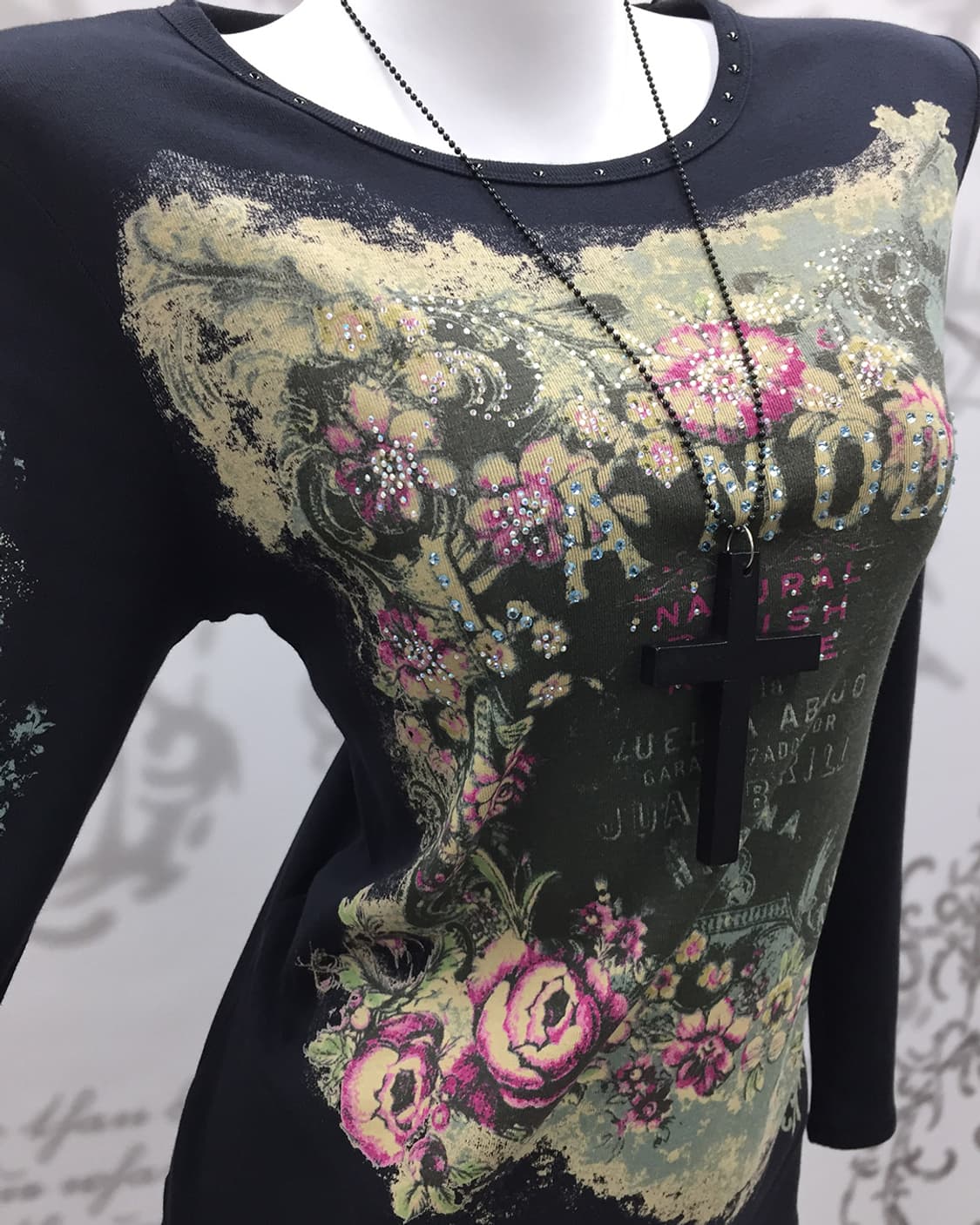Dark Floral Bodycon Dress 상품이미지5