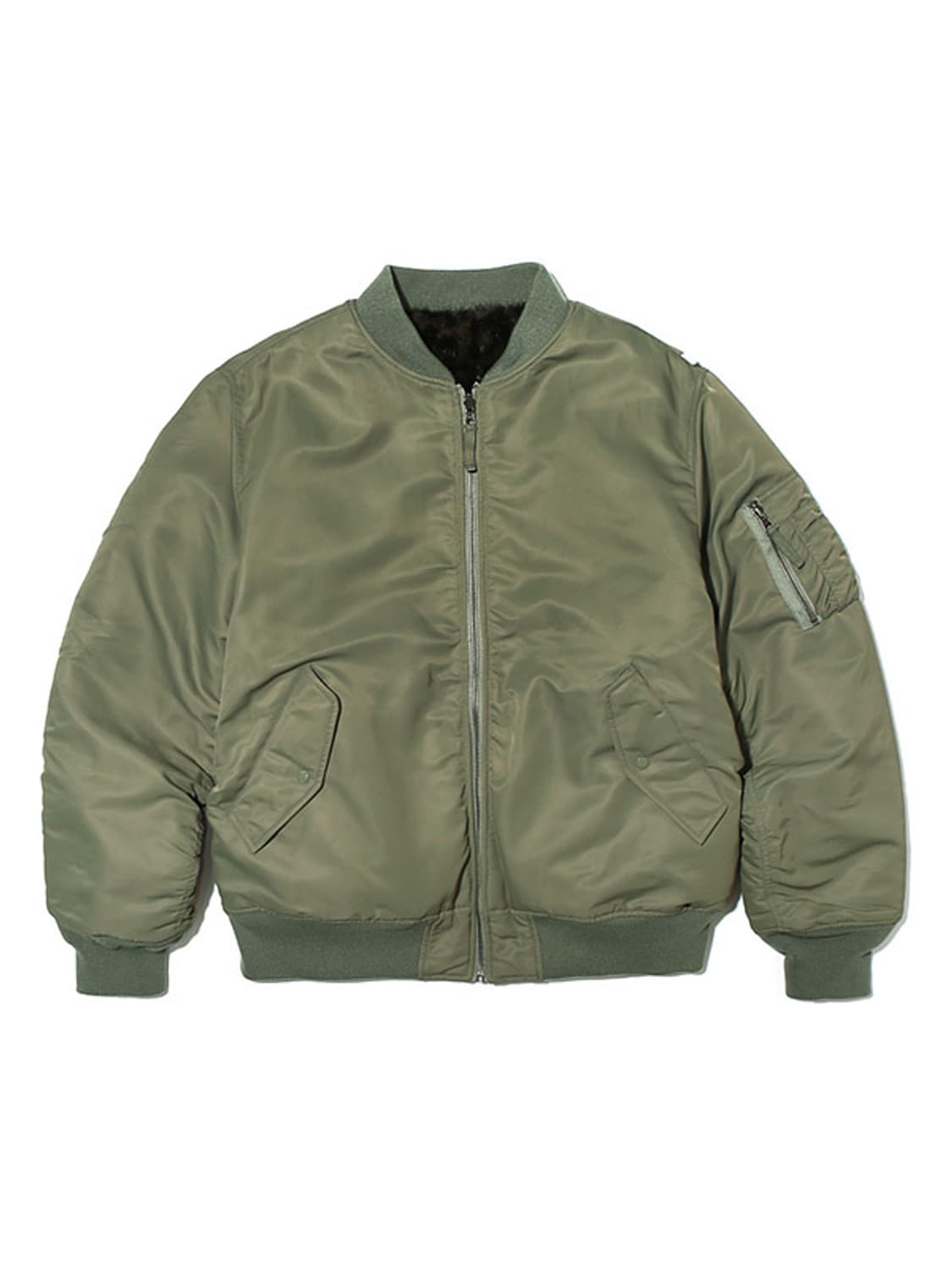 페치선데이 나일론 리버시블 MA-1 그린 L 상품이미지1