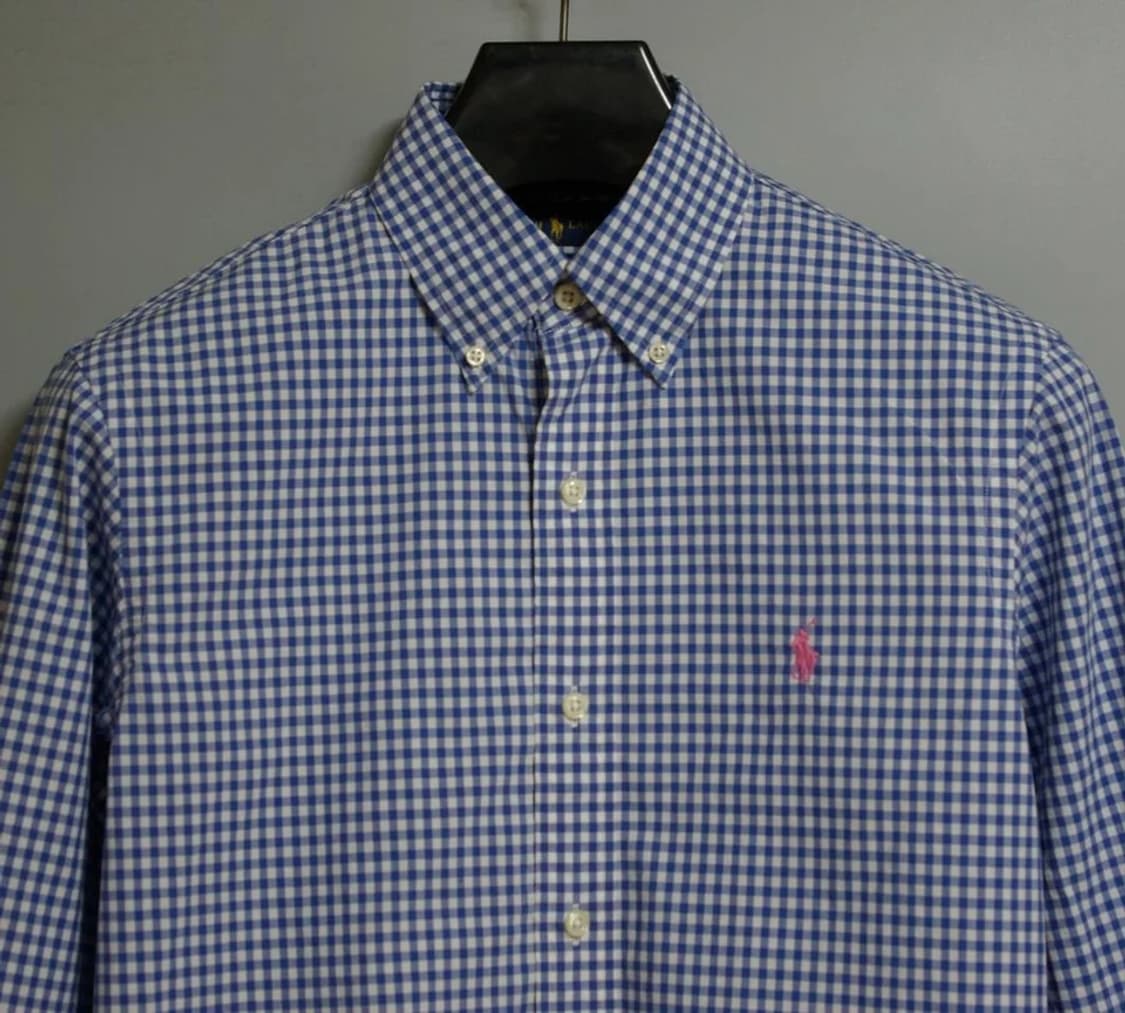 랄프로렌 깅엄체크 셔츠S 상품이미지1