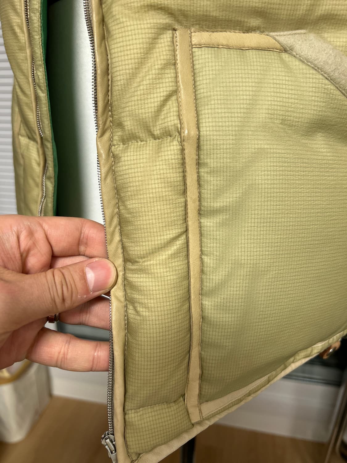 VISVIM 올드비즈빔 레더 믹스 패딩 조끼 L 상품이미지3