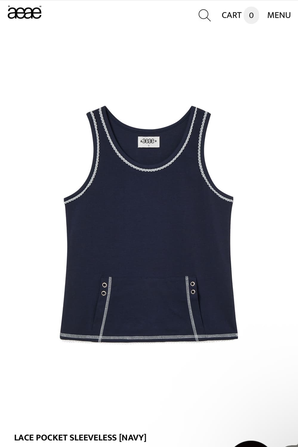 에이이에이이) Lace Pocket Sleeveless NA F 상품이미지1