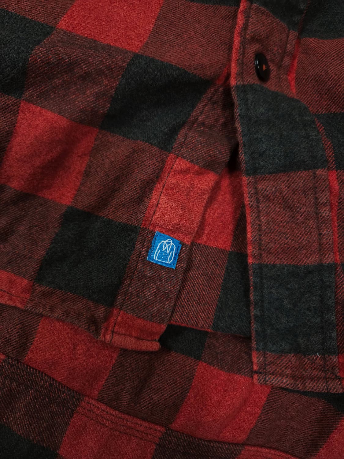 KATO 레드 체크 더블 포켓 플란넬 셔츠 상품이미지5