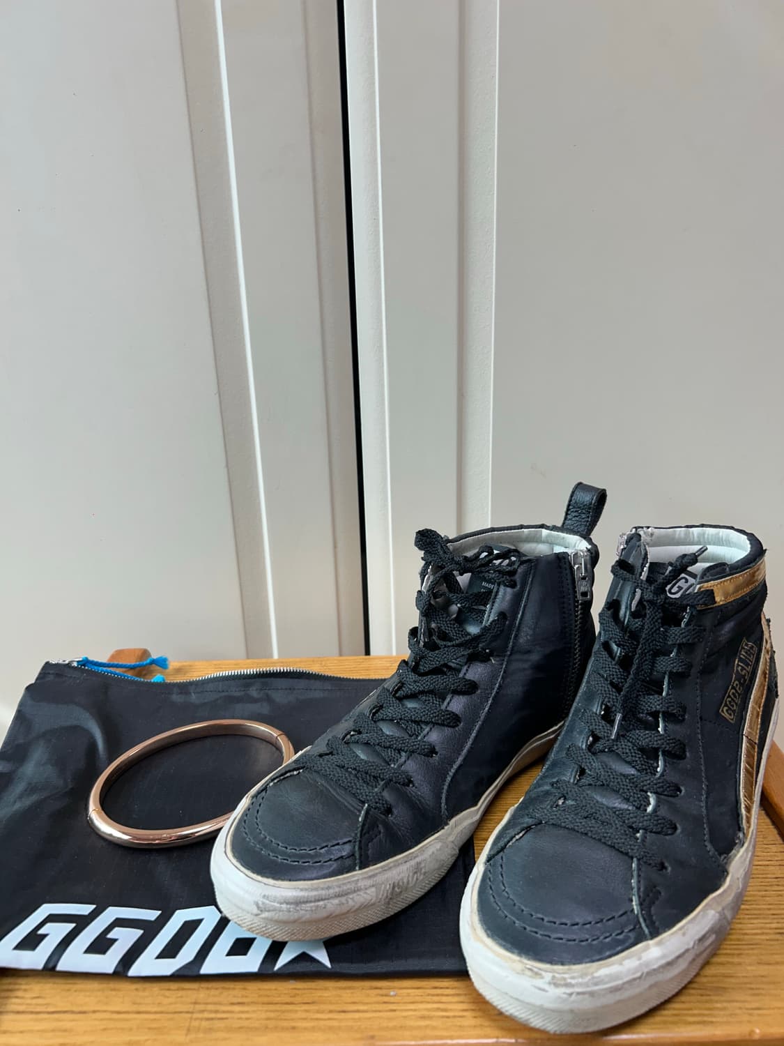 Golden goose 골든구스 블랙 하이탑 38사이즈 상품이미지3