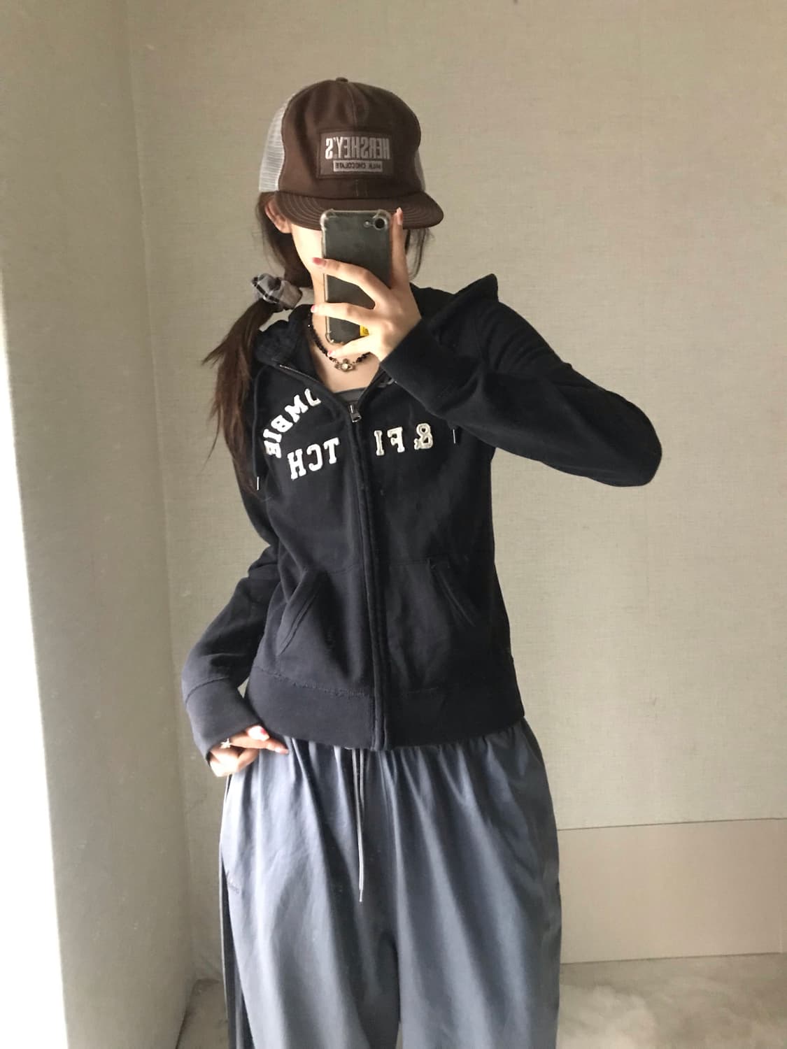 아베크롬비 네이비 슬림핏 후드집업 상품이미지1