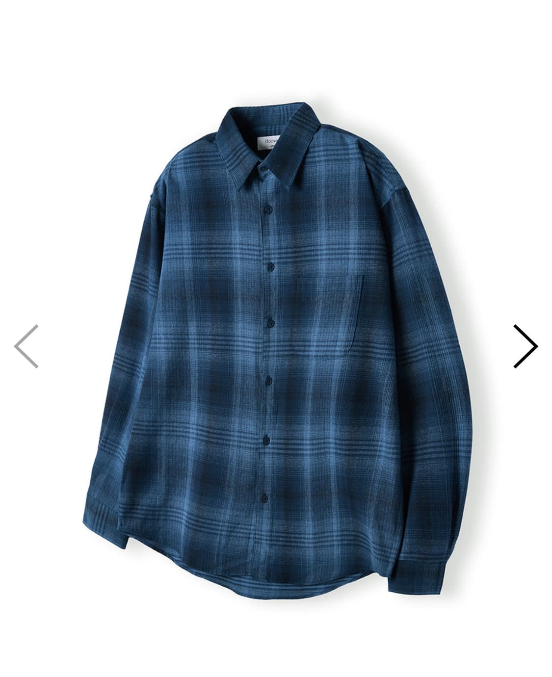 후브스 Fuzzy Ombre Check Shirts [Blue] L사이즈 상품이미지1