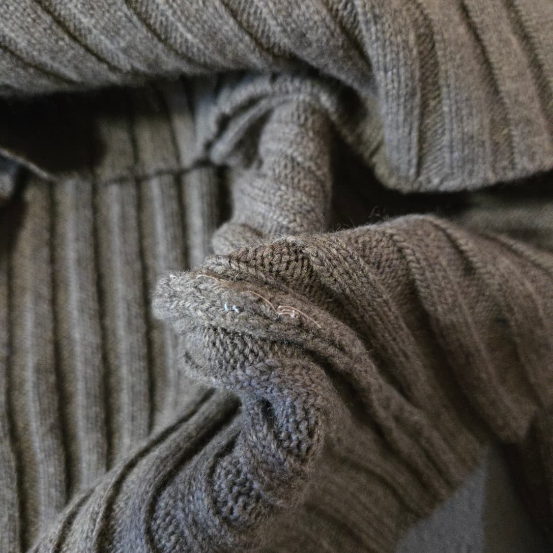 KIMYUNG 기명 울 캐시미어 골지 니트 브라운 상품이미지8