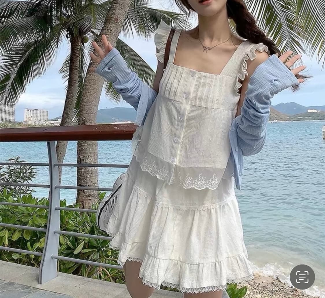 레이스 밴딩 스커트 상품이미지1