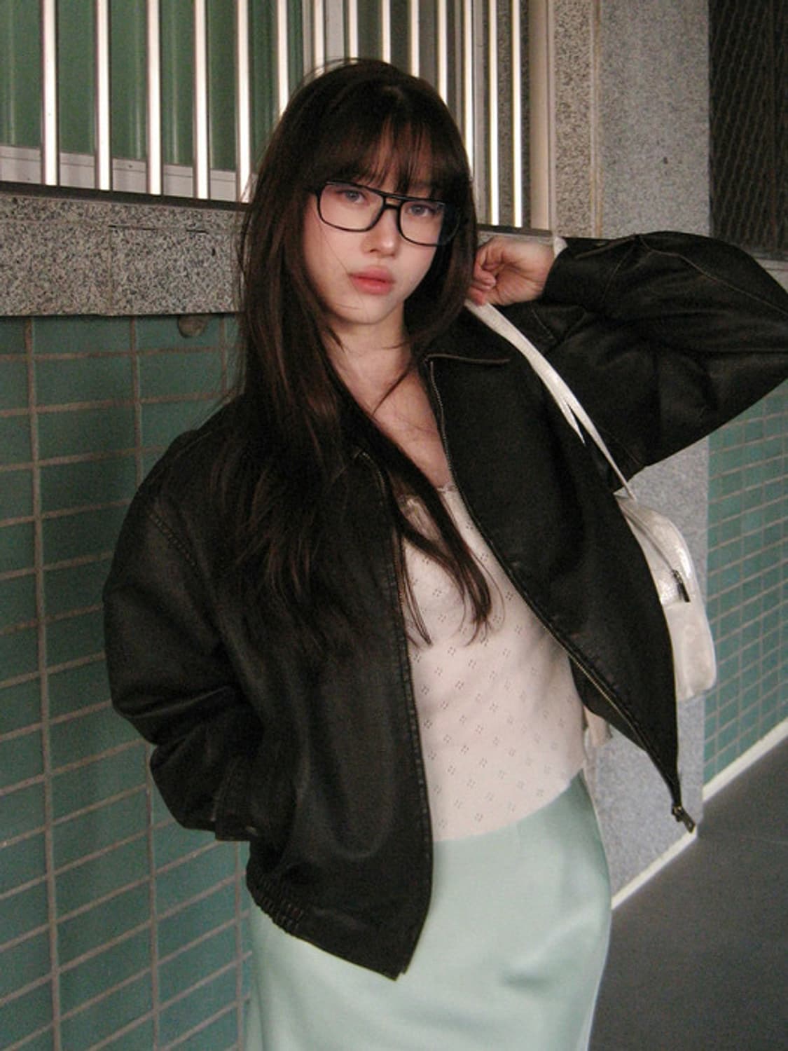 랭앤루 노팅힐 워싱 레더 봄버 자켓 다크브라운 상품이미지1