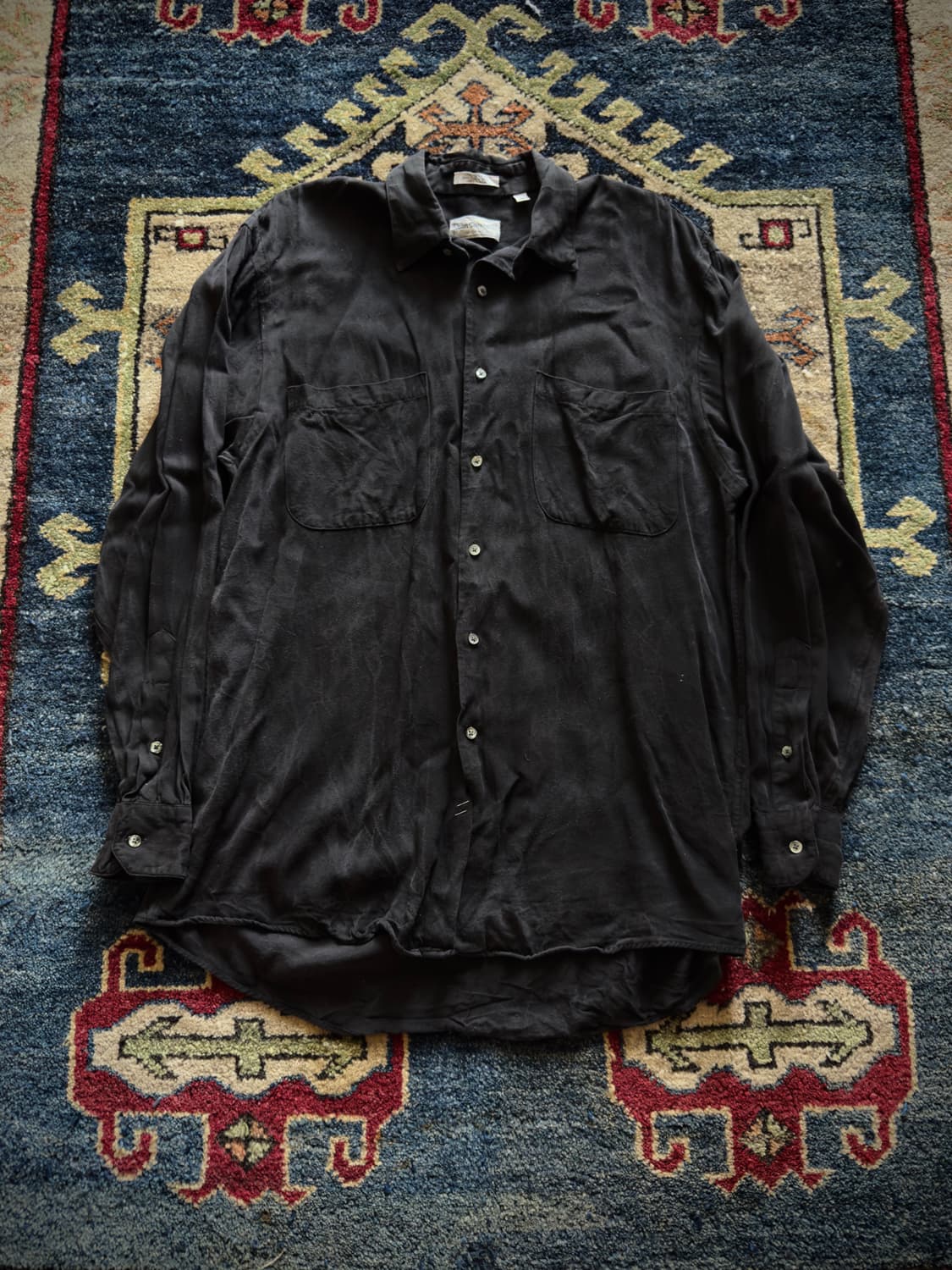 USA John Clarendon black Rayon shirt 상품이미지1